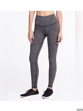 Lululemon Herringbone Wunder Under Leggings Size 2 Heathered Black Gray
